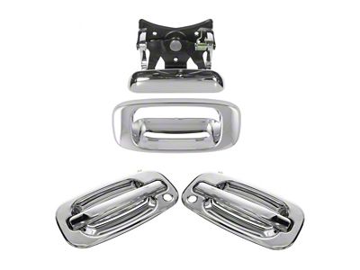 Exterior Door and Tailgate Handles; Chrome (99-06 Sierra 1500)