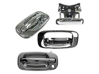 Exterior Door and Tailgate Handles; Chrome (99-06 Sierra 1500)
