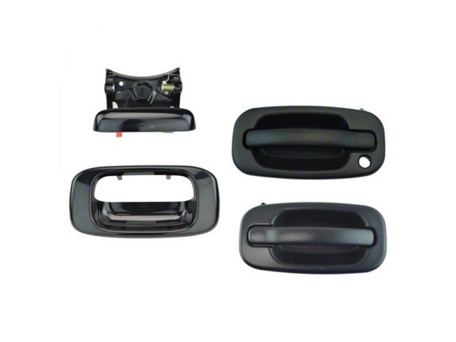 Exterior Door and Tailgate Handles; Paint to Match Black (99-06 Sierra 1500)