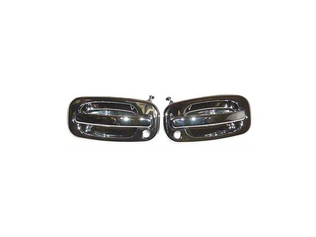 Replacement Exterior Door Handle; Chrome; Front and Passenger Side (99-06 Sierra 1500)