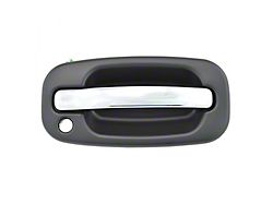 Exterior Door Handle; Front Passenger Side; Chrome and Black (99-06 Sierra 1500)