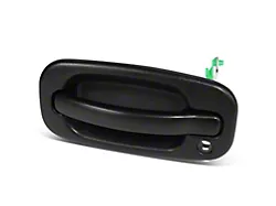 Exterior Door Handle with Keyhole; Front Driver Side; Textured Black (99-06 Sierra 1500)