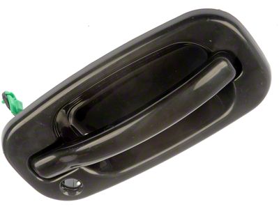 Exterior Door Handle with Keyhole; Smooth Black; Front Passenger Side (99-03 Sierra 1500)