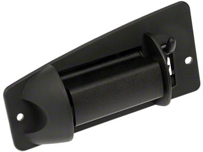 Exterior Door Handle; Metal; Rear Left; Black; Plastic; Metal (00-06 Sierra 1500 Extended Cab)