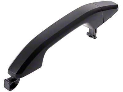 Exterior Door Handle; Smooth Black; Rear Driver or Passenger Side (14-18 Sierra 1500 Double Cab, Crew Cab)