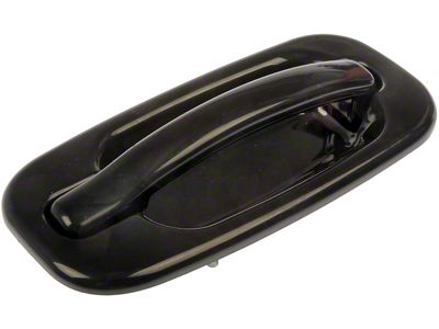 Exterior Door Handle without Keyhole; Smooth Black; Front Passenger Side (04-06 Sierra 1500)