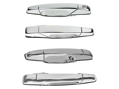 Exterior Door Handles; Chrome (07-13 Sierra 1500 Crew Cab)