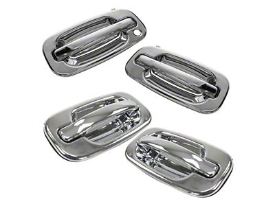 Exterior Door Handles; Front and Rear; Chrome (99-06 Sierra 1500)
