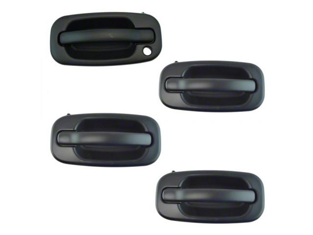 Exterior Door Handles; Front and Rear; Paint to Match Black (04-06 Sierra 1500 Crew Cab)