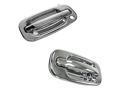 Exterior Door Handles; Front; Chrome (99-06 Sierra 1500)