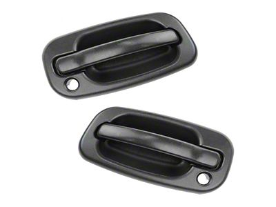 Exterior Door Handles; Front; Textured Flat Black (99-06 Sierra 1500)