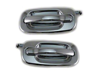 Exterior Door Handles; Rear; Chrome (04-06 Sierra 1500 Crew Cab)