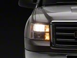 Factory Style Headlights with Amber Corners; Chrome Housing; Clear Lens (07-13 Sierra 1500)