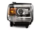 Projector Headlights; Chrome Housing; Clear Lens (14-18 Sierra 1500 w/ Factory Halogen Non-LED DRL Headlights)