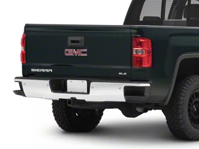 Factory Style Rear Bumper; Pre-Drilled for Backup Sensors; Chrome (14-18 Sierra 1500)