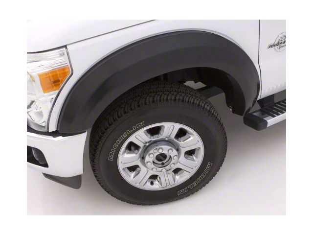 Elite Series Extra Wide Style Fender Flares; Front and Rear; Smooth Black (07-13 Sierra 1500)