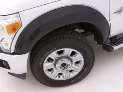 Elite Series Extra Wide Style Fender Flares; Front and Rear; Smooth Black (07-13 Sierra 1500)