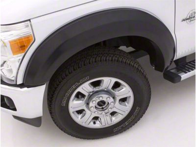 Elite Series Extra Wide Style Fender Flares; Front and Rear; Smooth Black (14-15 Sierra 1500)