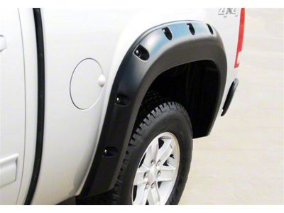 Elite Series Rivet Style Fender Flares; Rear; Smooth Black (07-13 Sierra 1500)