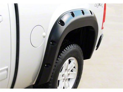 Elite Series Rivet Style Fender Flares; Rear; Textured Black (07-13 Sierra 1500)