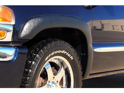 Elite Series Sport Style Fender Flares; Front; Smooth Black (99-06 Sierra 1500)