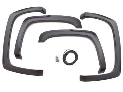 Elite Series Sport Style Fender Flares; Front and Rear; Textured Black (99-06 Sierra 1500 Fleetside)