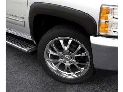 Elite Series Sport Style Fender Flares; Front and Rear; Smooth Black (14-15 Sierra 1500)