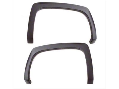 Elite Series Sport Style Fender Flares; Rear; Textured Black (14-15 Sierra 1500)