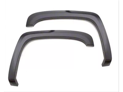 Elite Series Sport Style Fender Flares; Front and Rear; Smooth Black (16-18 Sierra 1500)