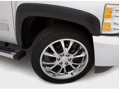 Elite Series Sport Style Fender Flares; Front; Smooth Black (16-18 Sierra 1500)