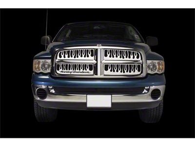 Putco Flaming Inferno Upper Overlay Grille with Emblem Cutout; Polished (03-06 Sierra 1500)