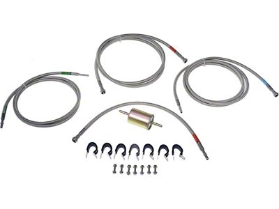 Flexible Stainless Steel Braided Fuel Line (99-03 4.8L, 5.3L, 6.0L Sierra 1500 Extended Cab)