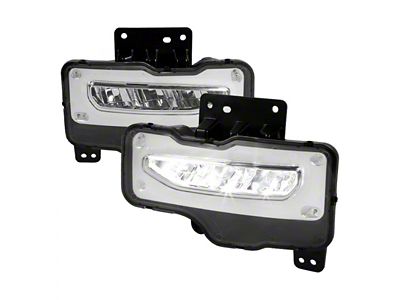 Fog Light; 6-LED; Front Bumper Lamps; Switch; Clear Lens; White (16-18 Sierra 1500)