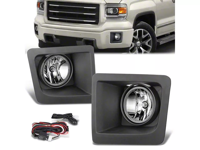 Fog Lights with Switch; Clear (14-15 Sierra 1500)