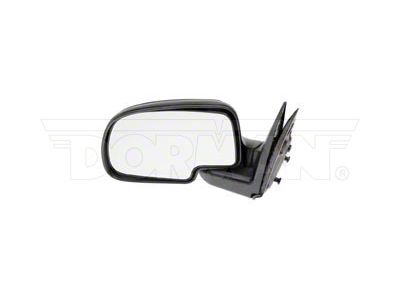 Folding Manual Non-Heated Side Mirror; Driver Side; Black (99-03 Sierra 1500)