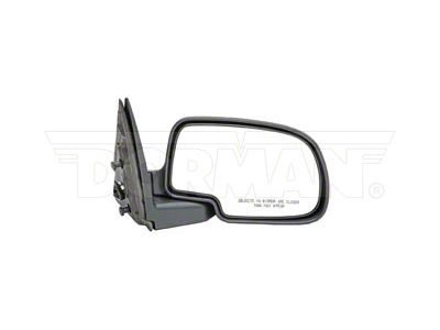Folding Manual Non-Heated Side Mirror; Passenger Side; Black (99-03 Sierra 1500)