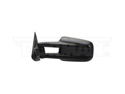Folding Manual Non-Heated Side Mirror; Wide Load; Driver Side; Black (99-06 Sierra 1500)