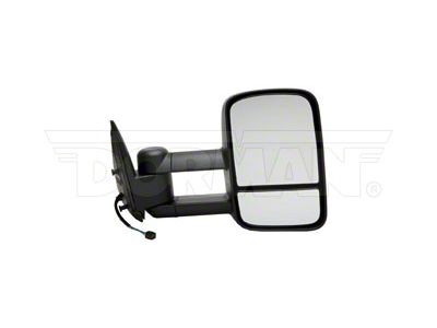 Folding Manual Side Mirror; Passenger Side; Black (2006 Sierra 1500)
