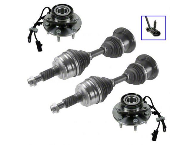 Front CV Axle Shafts and Hub Assembly Set (99-06 4WD Sierra 1500)