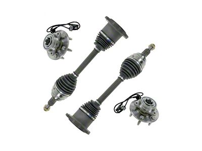 Front CV Axle Shafts and Hub Assembly Set (07-13 4WD Sierra 1500)