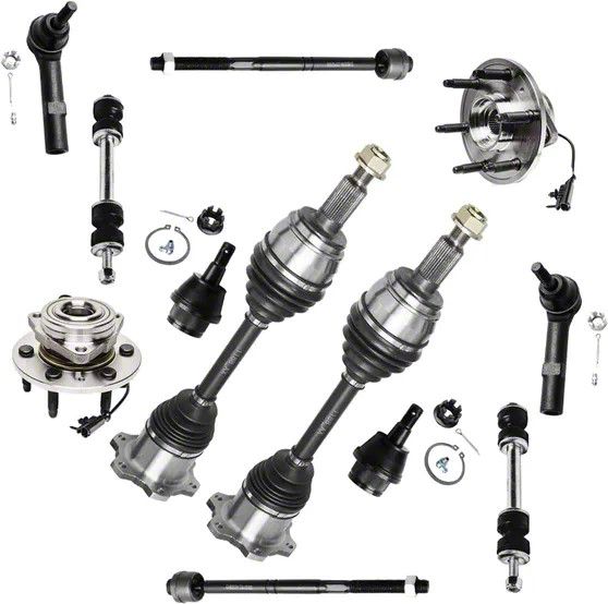 thumbnail image 2 of Detroit Axle Front Right CV Axle Shaft + Wheel Bearing Hub + Tie Rod End For 2000-2006 Ford Focus 2 of 4