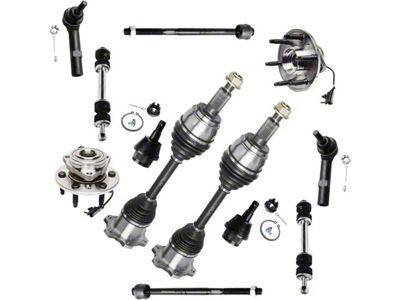 Front CV Axles with Wheel Hub Assemblies, Sway Bar Links and Tie Rods (07-13 4WD Sierra 1500)