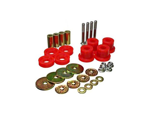 Front Differential Mount Bushing Set; Red (07-18 4WD Sierra 1500)