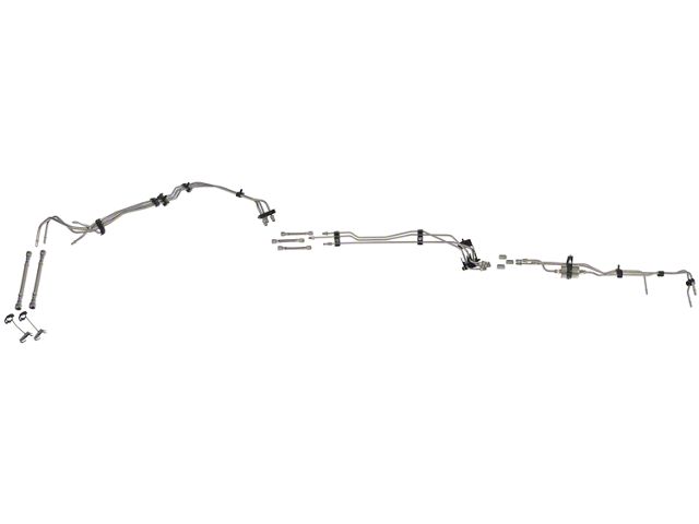Front Fuel Line Kit; Stainless Steel (99-03 Sierra 1500 Extended Cab)
