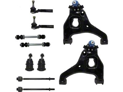 Front Lower Control Arms with Upper Ball Joints and Tie Rods (99-06 2WD Sierra 1500 w/ Front Coil Springs)