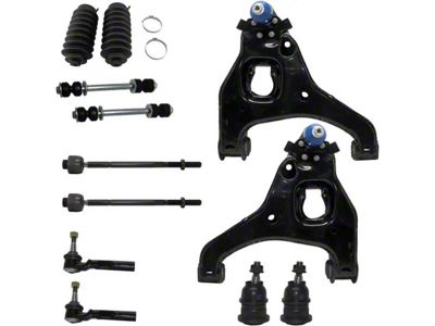 Front Lower Control Arms with Upper Ball Joints and Tie Rods (99-06 2WD Sierra 1500 w/ Front Coil Springs)