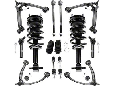 Front Strut and Spring Assemblies with Front Control Arms, Sway Bar Links and Tie Rods (07-13 Sierra 1500 w/ Stock Cast Iron Control Arms & w/o Electronic Suspension)