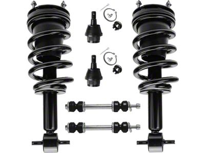 Front Strut and Spring Assemblies with Lower Ball Joints and Sway Bar Links (07-13 Sierra 1500 w/o 22-Inch Wheels & Electronic Suspension)