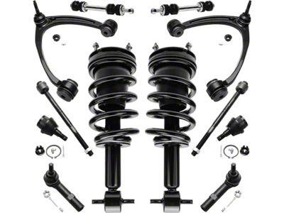 Front Strut and Spring Assemblies with Lower Ball Joints, Sway Bar Links and Upper Control Arms (07-13 Sierra 1500)