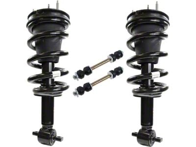 Front Strut and Spring Assemblies with Sway Bar Links (14-18 4WD Sierra 1500, Excluding Denali)